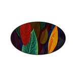 Leaves, Colorful, Desenho, Falling, Sticker (Oval) Front