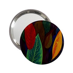 Leaves, Colorful, Desenho, Falling, 2 25  Handbag Mirrors by nateshop