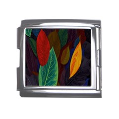 Leaves, Colorful, Desenho, Falling, Mega Link Italian Charm (18mm) by nateshop