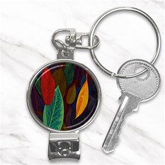 Leaves, Colorful, Desenho, Falling, Nail Clippers Key Chain by nateshop