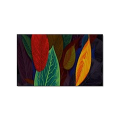 Leaves, Colorful, Desenho, Falling, Sticker (rectangular)