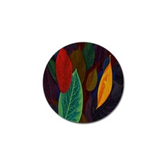 Leaves, Colorful, Desenho, Falling, Golf Ball Marker by nateshop