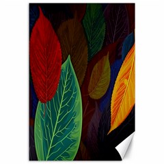 Leaves, Colorful, Desenho, Falling, Canvas 24  X 36  by nateshop