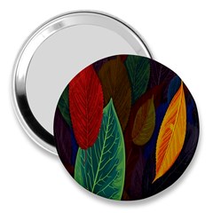 Leaves, Colorful, Desenho, Falling, 3  Handbag Mirrors by nateshop