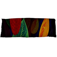 Leaves, Colorful, Desenho, Falling, Body Pillow Case Dakimakura (two Sides) by nateshop