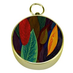 Leaves, Colorful, Desenho, Falling, Gold Compasses by nateshop