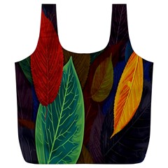 Leaves, Colorful, Desenho, Falling, Full Print Recycle Bag (xl) by nateshop