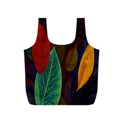 Leaves, Colorful, Desenho, Falling, Full Print Recycle Bag (s) by nateshop