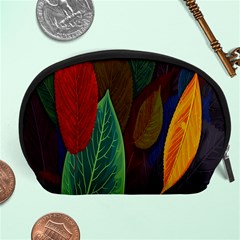 Leaves, Colorful, Desenho, Falling, Accessory Pouch (large) by nateshop