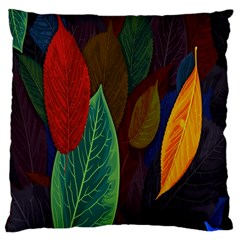 Leaves, Colorful, Desenho, Falling, Standard Premium Plush Fleece Cushion Case (two Sides) by nateshop