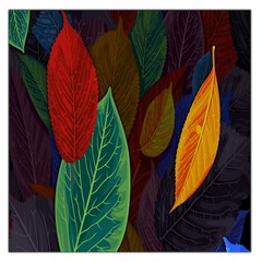 Leaves, Colorful, Desenho, Falling, Square Satin Scarf (36  X 36 ) by nateshop