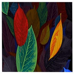 Leaves, Colorful, Desenho, Falling, Wooden Puzzle Square by nateshop