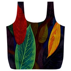 Leaves, Colorful, Desenho, Falling, Full Print Recycle Bag (xxl) by nateshop