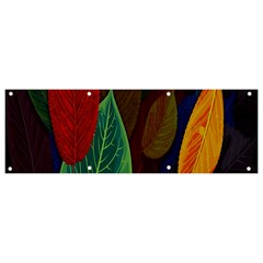 Leaves, Colorful, Desenho, Falling, Banner And Sign 9  X 3  by nateshop