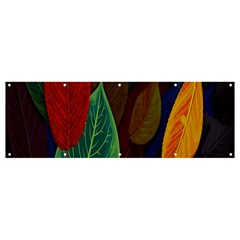 Leaves, Colorful, Desenho, Falling, Banner And Sign 12  X 4  by nateshop