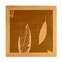 Leaves, Colorful, Desenho, Falling, Wood Photo Frame Cube by nateshop