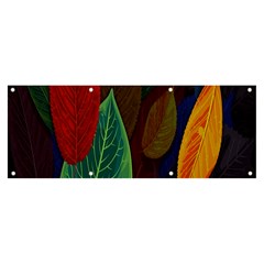 Leaves, Colorful, Desenho, Falling, Banner And Sign 8  X 3  by nateshop