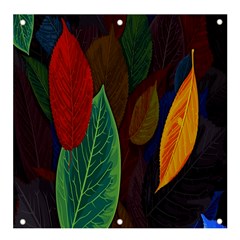 Leaves, Colorful, Desenho, Falling, Banner And Sign 4  X 4  by nateshop