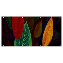 Leaves, Colorful, Desenho, Falling, Banner And Sign 8  X 4  by nateshop