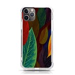 Leaves, Colorful, Desenho, Falling, iPhone 11 Pro 5.8 Inch TPU UV Print Case Front