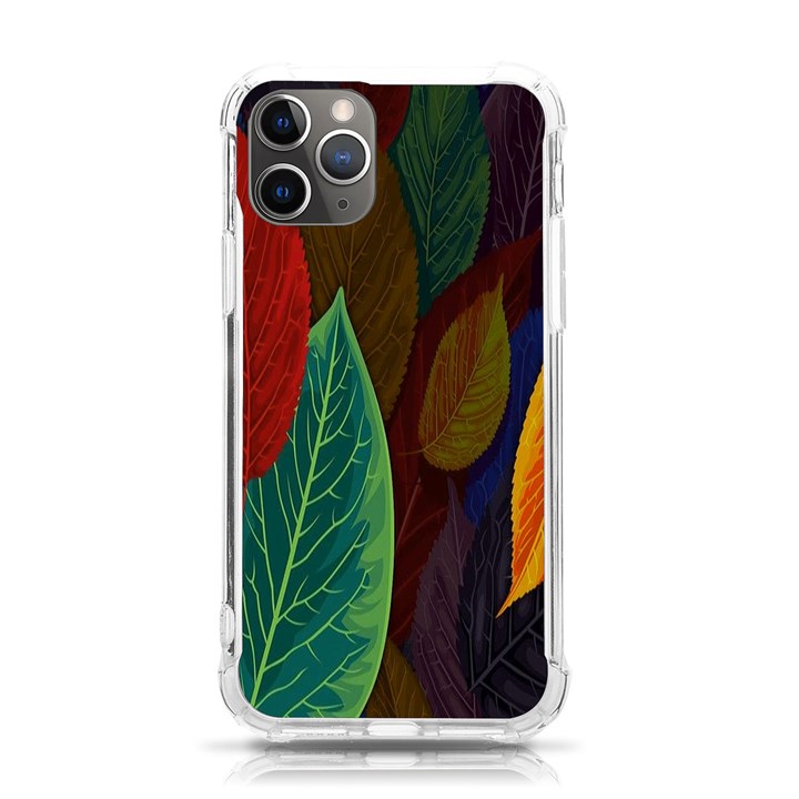 Leaves, Colorful, Desenho, Falling, iPhone 11 Pro 5.8 Inch TPU UV Print Case