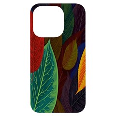 Leaves, Colorful, Desenho, Falling, Iphone 14 Pro Black Uv Print Case