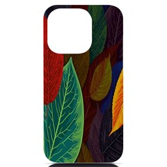 Leaves, Colorful, Desenho, Falling, Iphone 14 Pro Black Uv Print Case by nateshop