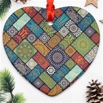 Mandala Pattern Abstract , Mandala, Pattern, Abstract Heart Ornament (Two Sides) Front