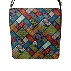 Mandala Pattern Abstract , Mandala, Pattern, Abstract Flap Closure Messenger Bag (l) by nateshop