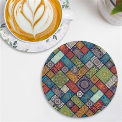 Mandala Pattern Abstract , Mandala, Pattern, Abstract Uv Print Round Tile Coaster by nateshop