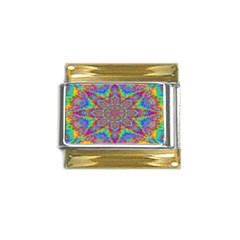 Mandala, Pattern, Abstraction, Colorful, Hd Phone Gold Trim Italian Charm (9mm) by nateshop