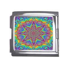 Mandala, Pattern, Abstraction, Colorful, Hd Phone Mega Link Italian Charm (18mm) by nateshop