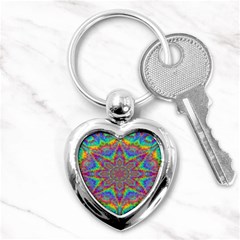 Mandala, Pattern, Abstraction, Colorful, Hd Phone Key Chain (heart) by nateshop