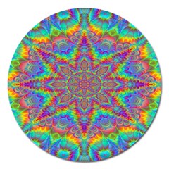 Mandala, Pattern, Abstraction, Colorful, Hd Phone Magnet 5  (round) by nateshop