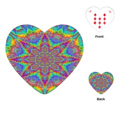 Mandala, Pattern, Abstraction, Colorful, Hd Phone Playing Cards Single Design (heart) by nateshop