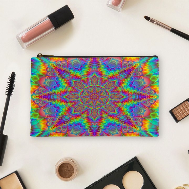 Mandala, Pattern, Abstraction, Colorful, Hd Phone Cosmetic Bag (Medium)