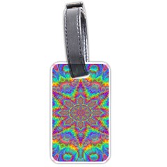 Mandala, Pattern, Abstraction, Colorful, Hd Phone Luggage Tag (one Side) by nateshop