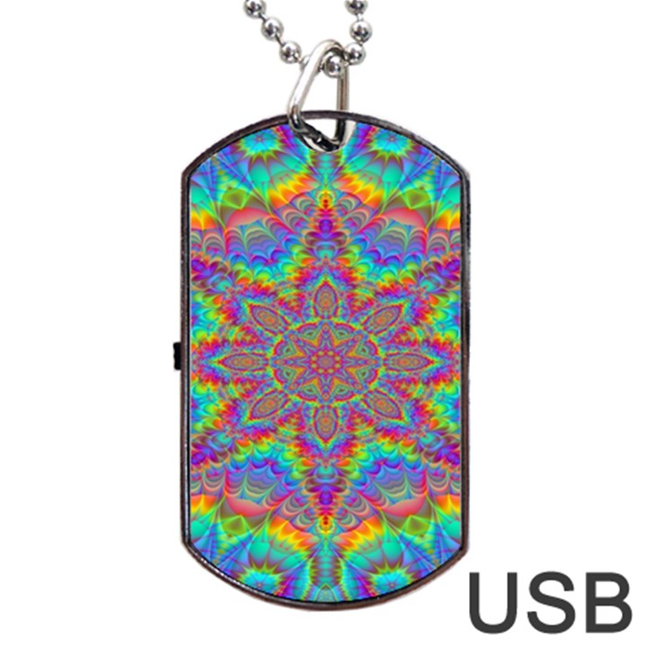 Mandala, Pattern, Abstraction, Colorful, Hd Phone Dog Tag USB Flash (One Side)