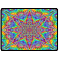 Mandala, Pattern, Abstraction, Colorful, Hd Phone Two Sides Fleece Blanket (large) by nateshop