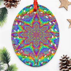 Mandala, Pattern, Abstraction, Colorful, Hd Phone Ornament (oval Filigree)