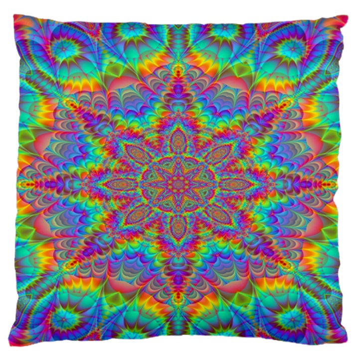 Mandala, Pattern, Abstraction, Colorful, Hd Phone Standard Premium Plush Fleece Cushion Case (One Side)