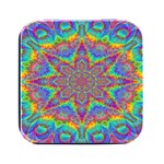 Mandala, Pattern, Abstraction, Colorful, Hd Phone Square Metal Box (Black) Front