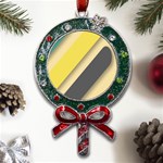 Minimalist, Abstract, Android, Background, Desenho Metal X Mas Lollipop with Crystal Ornament Front