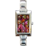 Paisley Pattern, Abstract Colorful, Texture Background, Hd Rectangle Italian Charm Watch Front