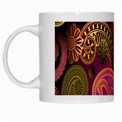 Paisley Pattern, Abstract Colorful, Texture Background, Hd White Mug by nateshop