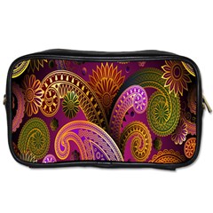 Paisley Pattern, Abstract Colorful, Texture Background, Hd Toiletries Bag (two Sides) by nateshop