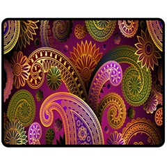 Paisley Pattern, Abstract Colorful, Texture Background, Hd Fleece Blanket (medium) by nateshop