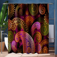 Paisley Pattern, Abstract Colorful, Texture Background, Hd Shower Curtain 60  X 72  (medium)  by nateshop