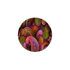 Paisley Pattern, Abstract Colorful, Texture Background, Hd Golf Ball Marker by nateshop