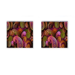 Paisley Pattern, Abstract Colorful, Texture Background, Hd Cufflinks (square) by nateshop